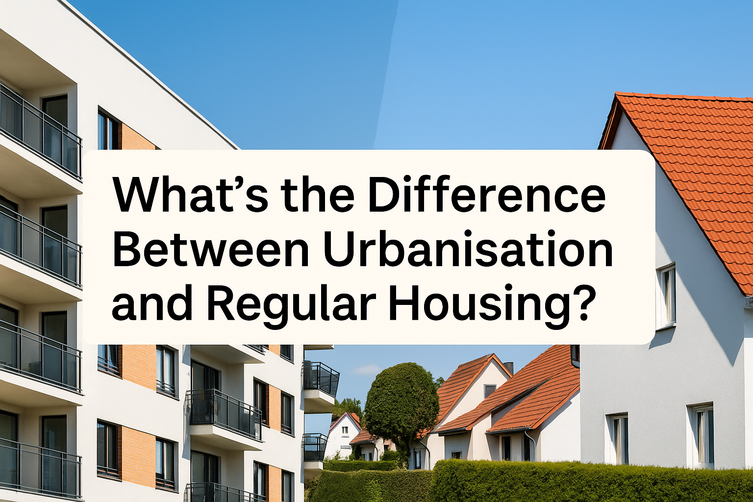 Hvorden kender man forskellen på en urbanisation og almindelig bebyggelse?